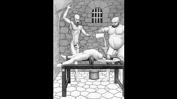 Dungeon Terror b. extreme Bondage BDSM Toons Kunst