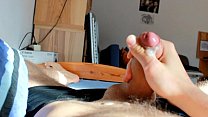 my first amateur cumshot in bed