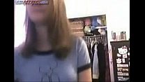 Nerdy chick lets you watch her change on web cam