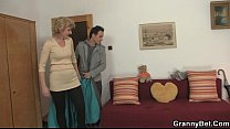 Young guy picks up old blonde and fucks her