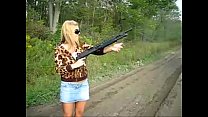 Hottie Shooting a Gun For The 1st Time!!!