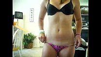 Cute teen with amazing body dances on her webcam