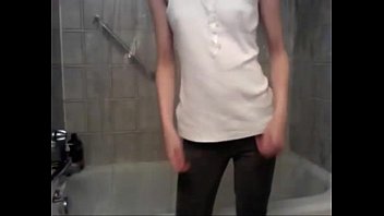 hairy college girl touches herself in the shower- allxxxcam.com