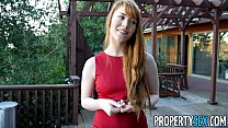 PropertySex - Hot redhead real estate agent performs sexual favors 10 min