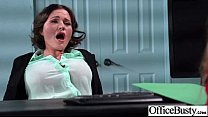Возбужденная грудастая девушка (Крисси Линн) хардкорно трахается в офисе, клип-25