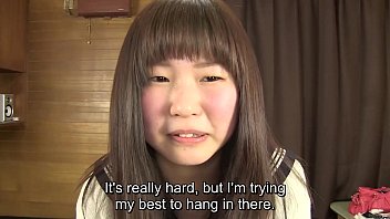 Subtitled Japanese schoolgirl pee desperation game in HD