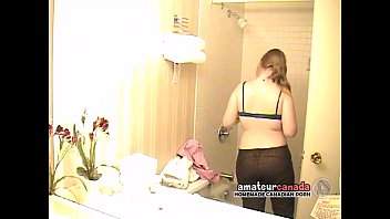 Chubby nerd teen hidden cam taking shower in motel
