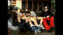Teen boys first time gay sex movie Garage Smoke Orgy