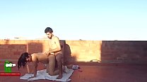 She is doing exercise on the terrace and he wants her pussy ADR0065