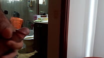 Masturbation in front of the employee # 1