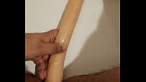 18 inch dildo all the way up the ass