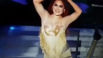 Panamanian Assilem shows tits on TV