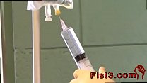 Men having anal gay sex with boys First Time Saline Injection for