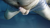 silver hot pant in the pool