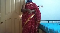 desi indiano tamil telugu kannada malayalam hindi com tesão traindo esposa vanitha vestindo cor vermelho cereja saree mostrando peitos grandes e buceta raspada aperte peitos duros aperte beliscão esfregando buceta masturbação