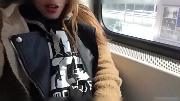 I'm So Horny! Showing Off and Masturbating in Public Train Part 1 - Watch Part 2 on AvalonPorn.com