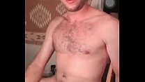 Gay exhibitionist dances and cums on Skype