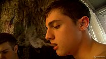 Young gay Chris Porter doggystyled after smoking and BJ