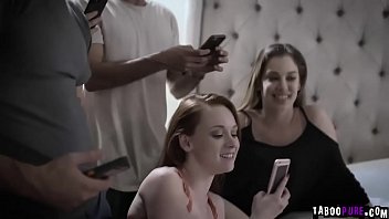 Shy teen Jaye Summers went to a party and caught by her friends and got fucked while her friends are watching and recording them.