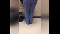 Nurse bent over showing ass and panties