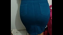 SkirtsHouse: smoothing the blue-green denim skirt