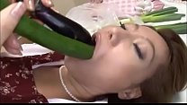 japanese wife vegetables masturbation