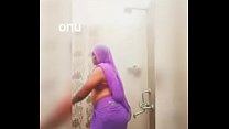 Sonusissy hot show in saree In bathroom