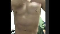 Young Korean athlete masturbate on cam