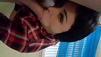 Shemale Trans Brigitte slutty and horny bitch plays with dildo and big cock
