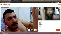Mann isst Muschi vor der Webcam