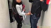 Super horny Asian star Susi sucking off white tourist in changing room and hotel