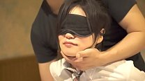 Very cute and funny asian teen tickling blind