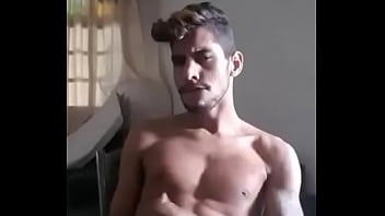 Straight shows his big cock to gay
