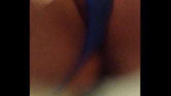 Blue panties squirt