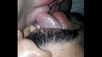 Young girl getting a blowjob on her pepeka with tongue piercing