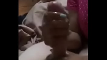 step mother makes a handjob to her before going to s.