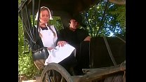 Amish and his charming golden-haired wife with big tits Nina Ferrari went to nearest town to make arrangement with blacksmith