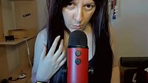Give me your cock inside your mouth! Games and sounds of saliva and mouth in Asmr with Blue Yeti