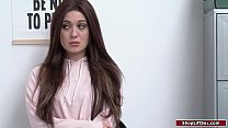 Bratty brunette stripsearch by security