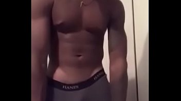 Black Teen works out and stretch’s  XL BBC (Handsomedevan)