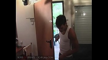 An Israeli man masturbating in the shower