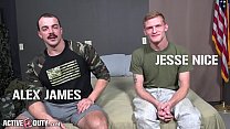ActiveDuty - Hunks militari con un grosso cazzo Alex James e Jesse Nice