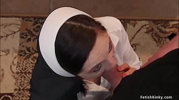 Priest fucks young nun and her stepmom