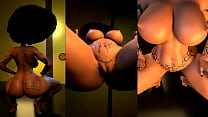 Brand new thick 3d big booty big titty ebony ass anime waifu