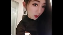 La ragazza finta CD domestica Xiao Qiao sexy di seta nera viene scopata