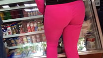 Tight ass in pink leggings