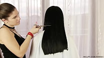 Girl has her hair cut as punishment for using her sister's hairbrush