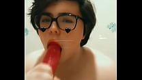 (Requested) I try to deepthroat my dildos smallest to largest