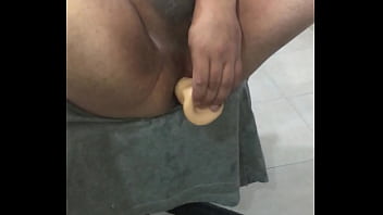 sitting masturbating with my dildo