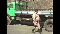 A cop stopps and fucks a truck driver
